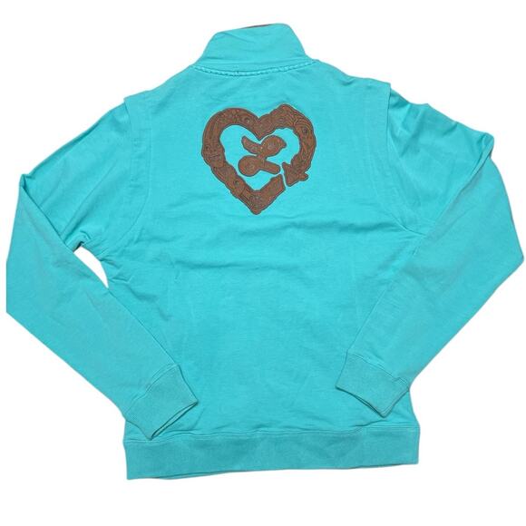 Luxirie by LRG Activewear Zip Front Aqua Sweatshirt Jacket size XL - Picture 3 of 13
